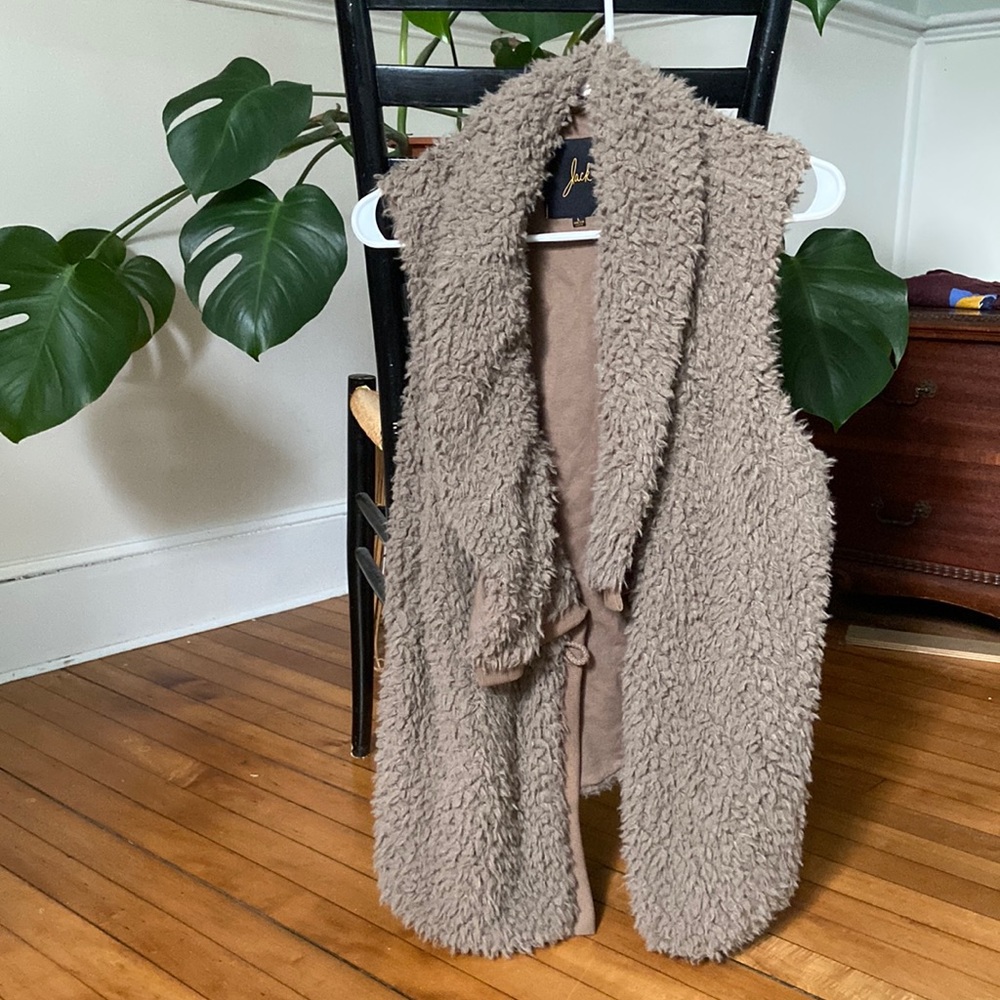 Faux shearling vest